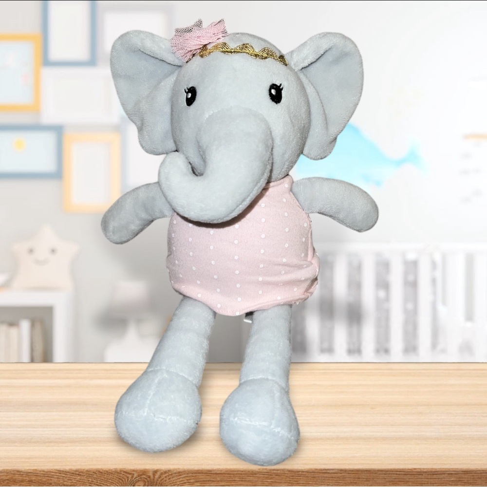 Little Treasure Blossom Elephant Stuffed Plush Toy
